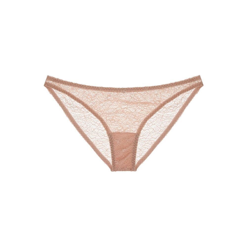 Journelle NWT Alix Delicate Lace Cheeky Bikini Sable Designer Lingerie Large